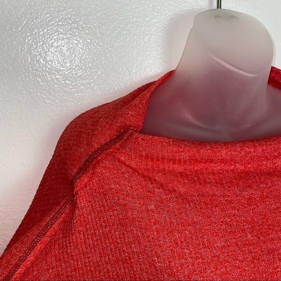 We The Free Londontown red long sleeve ribbed asymmetrical hem thermal - Picture 6 of 11